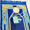 Islamitisch Gebedstapijt Gevoerd Fluweel Sajadah Kaaba Blauw