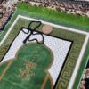 Islamitische Gebedsmat van Fluweel Sajadah Traditioneel Donkerrood