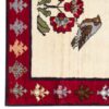Handgeknoopt Perzisch Gabbeh tapijt - Vogels & bloemen, Crème, Wol