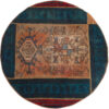 Vintage Patchwork Tapijt Lichtbruin – Rond Katoen