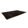 Hedendaags Patchwork Tapijt Donkerbruin – Wol