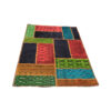 Vintage Perzisch Handgeknoopt Patchwork Tapijt Rood & Zwart