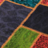 Vintage Perzisch Handgeknoopt Patchwork Tapijt Rood & Zwart
