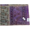 Vintage Perzisch Handgeknoopt Patchwork Tapijt Paisley Paars