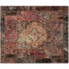 Vintage Patchwork Tapijt Oranje – Vierkant Katoen