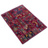 Vintage Patchwork Tapijt Karmozijnrood – Wol