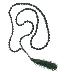 Islamitische Afghaanse Shah Maghsoud Rozenkrans met 101 Gebedskralen Tasbih Donkergroen
