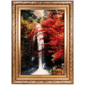 Handgeknoopt Perzisch Wandtapijt uit Tabriz ‘Waterval’