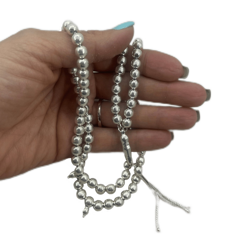 Islamitische Zilveren Rozenkrans met 101 Gebedskralen Tasbih Farhadi