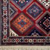 Handgeknoopt Perzisch Chaharmahal & Bakhtiari Yalameh Tapijt (Geometrische Ruit) - Rode Wol