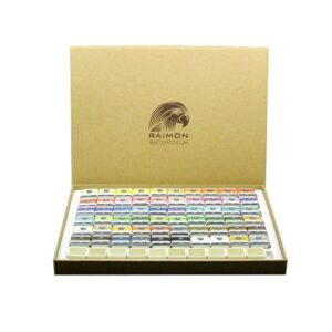 Raimon Aquarelset 60 Kleuren – Professionele Houten Doos