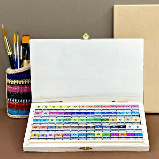 Raimon Aquarelset 70 Kleuren – Complete Houten Doos