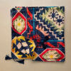 Traditionele Sjaal voor Dames – Kilim Ontwerp, Marineblauw