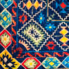 Traditionele Sjaal voor Dames – Kilim Ontwerp, Marineblauw