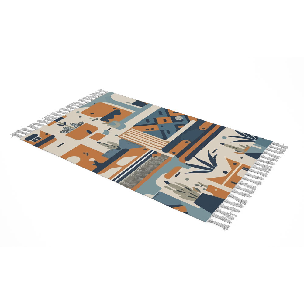 Fluwelen Deken Zacht & Licht voor Bank – Model Abstract