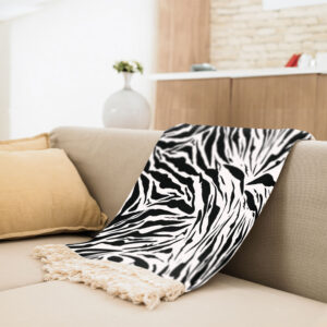 Fluwelen Deken Zacht & Licht voor Bank – Zebra Print