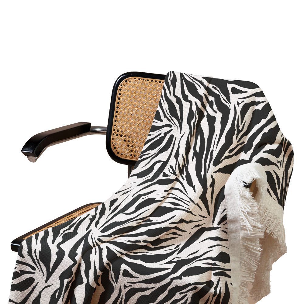 Fluwelen Deken Zacht & Licht voor Bank – Zebra Print