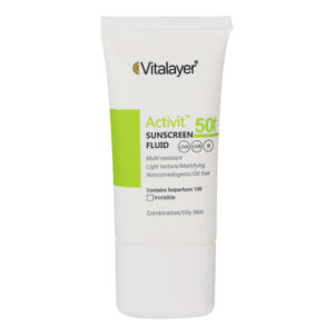 Vitalayer Vloeibare Zonnecrème SPF50 – Gemengde & Vette Huid