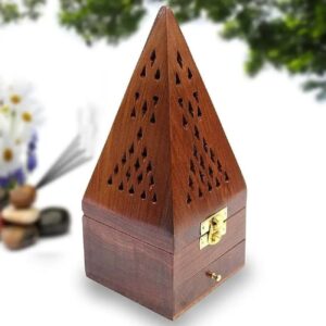 Houten Esfand en Bakhoor Brander – Piramide Goud