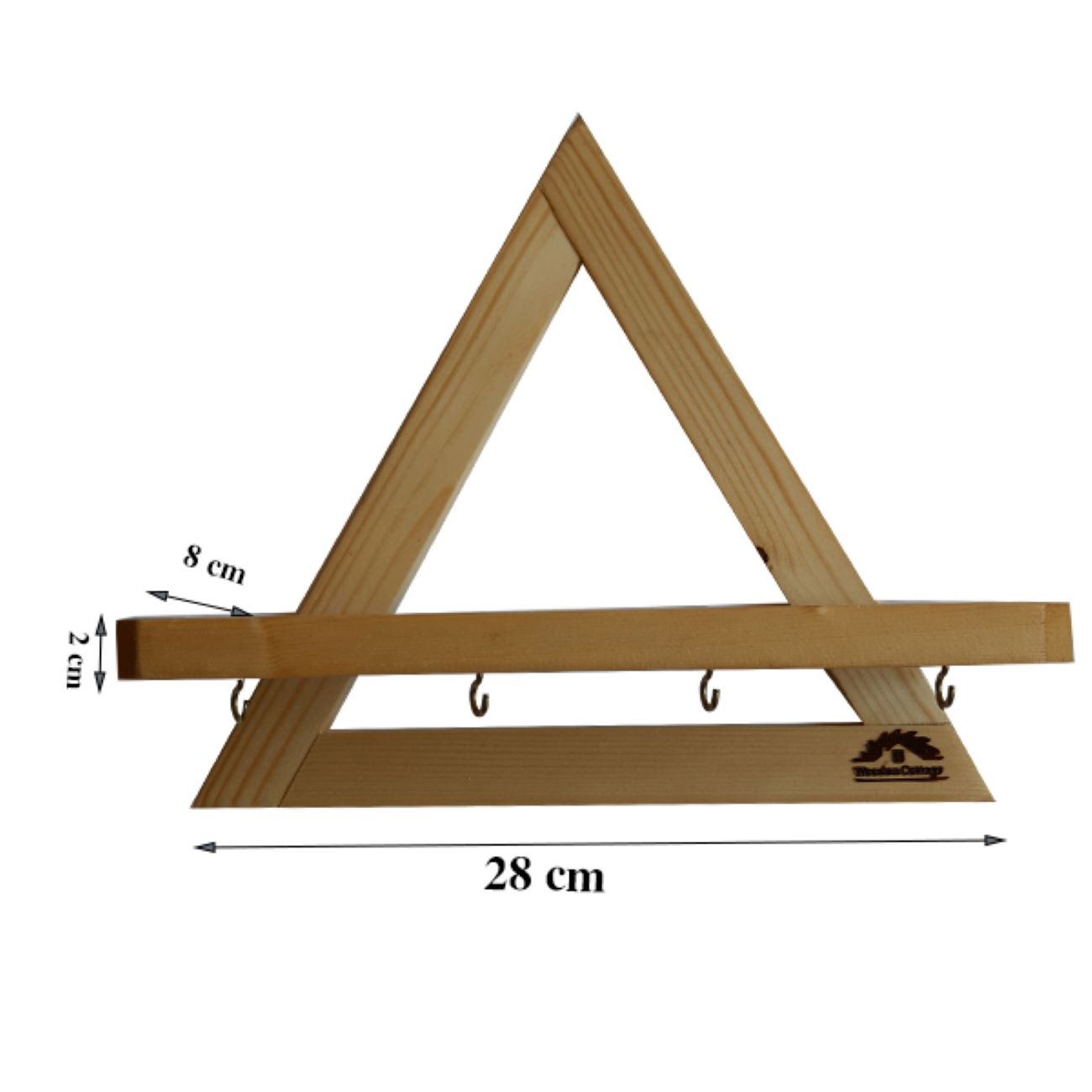Decoratieve & Handgemaakte Muur Sleutelhouder met 4 Haken