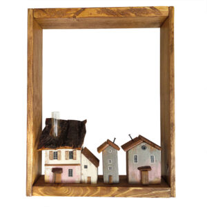 Decoratieve & Handgemaakte Muur Sleutelhouder met 5 Haken & Huisje Ontwerp