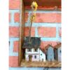 Decoratieve & Handgemaakte Muur Sleutelhouder met 5 Haken & Huisje Ontwerp