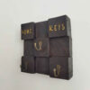 Decoratieve & Handgemaakte Muur Sleutelhouder met Ingang Kubussen Ontwerp
