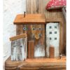 Decoratieve & Handgemaakte Muur Sleutelhouder met Huisje & Paddenstoel Ontwerp