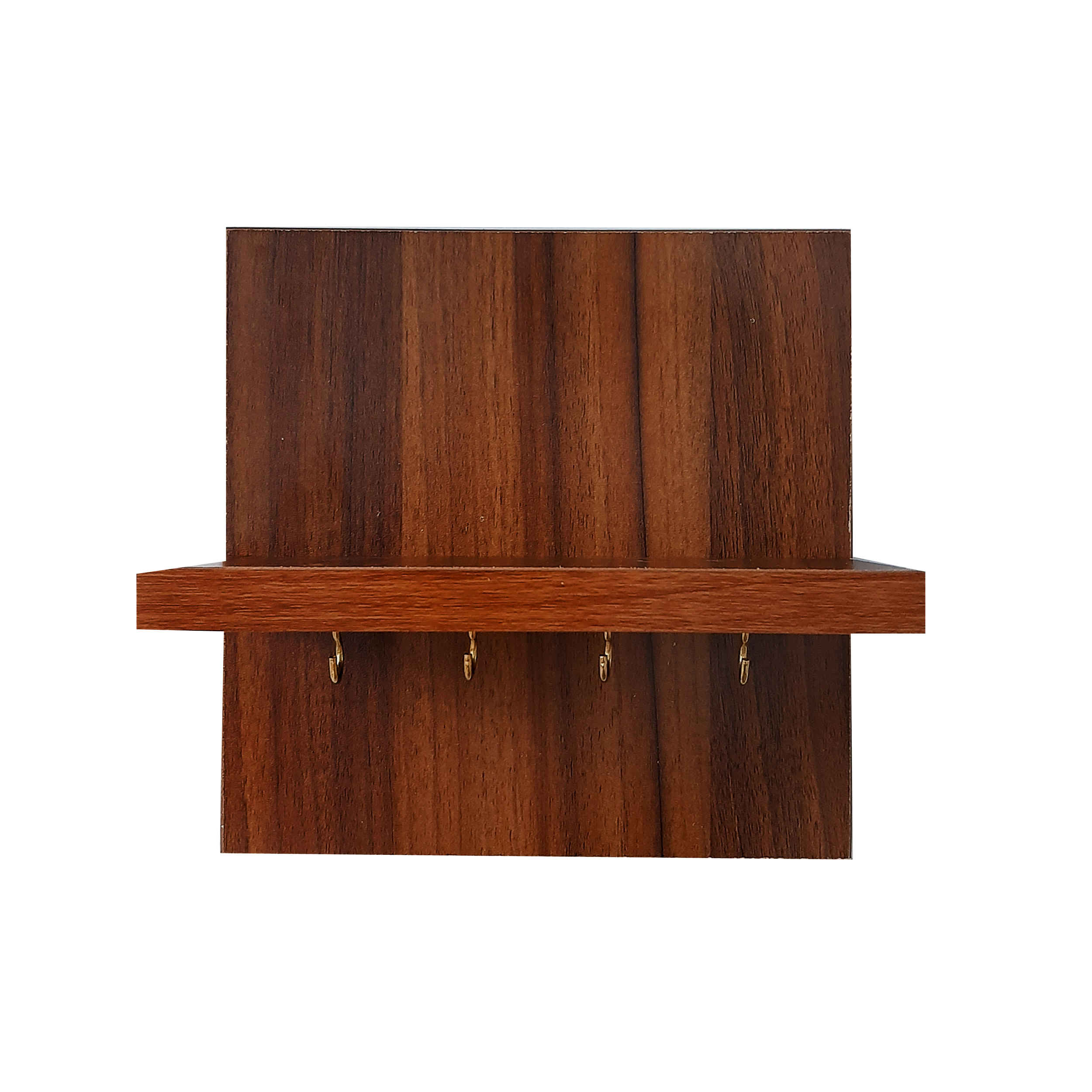 Decoratieve & Handgemaakte Muur Sleutelhouder met Plank & 4 Haken