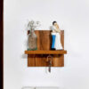 Decoratieve & Handgemaakte Muur Sleutelhouder met Plank & 4 Haken