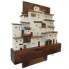 Decoratieve & Handgemaakte Muur Sleutelhouder met Dorp Ontwerp
