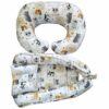 3-Delige Katoenen Babynest Set met Dierontwerp