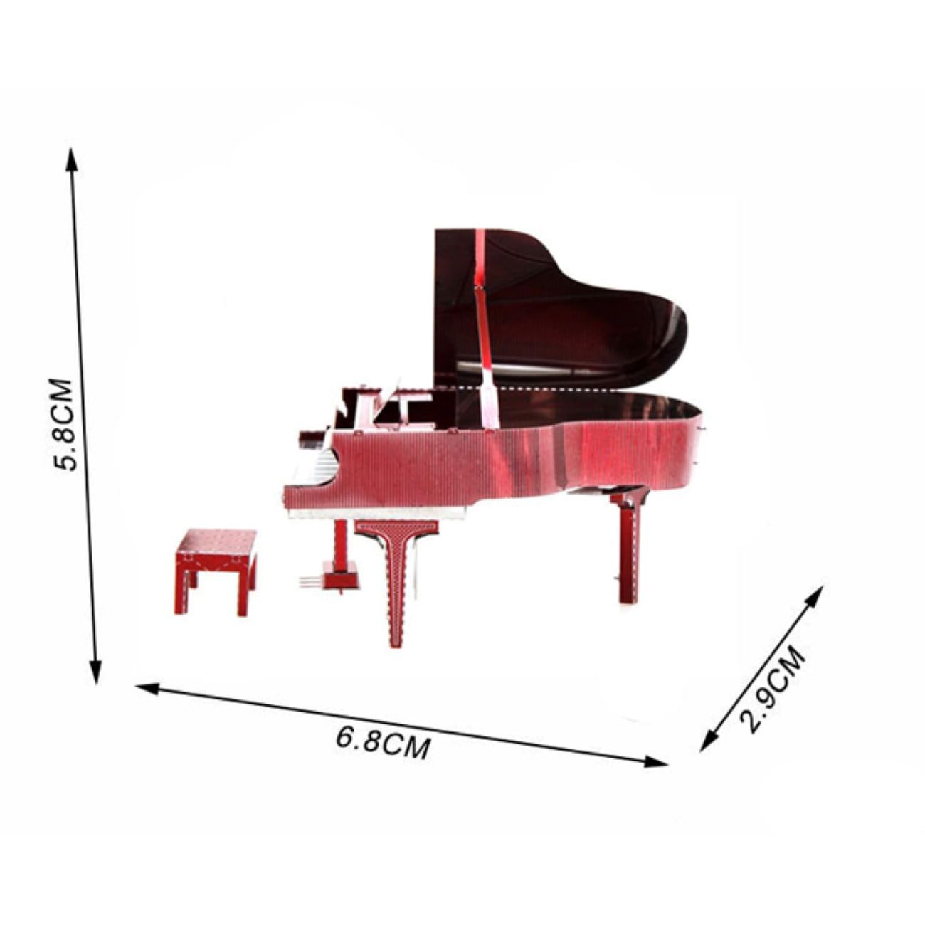 3D Metalen Puzzel – Piano Modelbouwkit