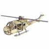 Houten 3D Puzzel Model – Helikopter, 49 Stukjes