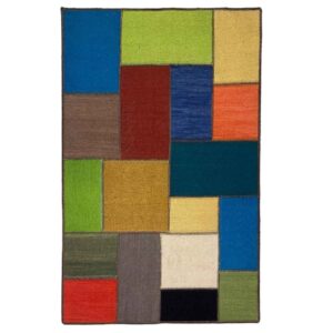 Ambachtelijk Perzisch Wol Kilim Tapijt – Handgeweven Geometrisch
