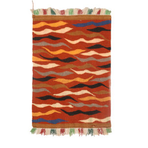 Ambachtelijk Perzisch Wol Kilim Tapijt Handgeweven Golf Rood