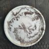 Rond betonnen dienblad - Artistiek dienblad met grijze kunstharsdetails