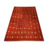 Authentiek handgeknoopt Perzisch geometrisch Gabbeh tapijt - Met rand, Rood, Wol