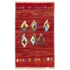 Authentiek handgeknoopt Perzisch Kheshti Gabbeh tapijt - Geometrisch, Rood, Wol