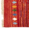 Authentiek handgeknoopt Perzisch Kheshti Gabbeh tapijt - Geometrisch, Rood, Wol