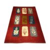 Authentiek handgeknoopt Perzisch Gabbeh tapijt - Bladmotieven, Rood, Wol