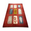 Authentiek handgeknoopt Perzisch Gabbeh tapijt - Bladmotieven, Rood, Wol