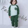 Baby Jongens Kledingset – Groen Gestreept