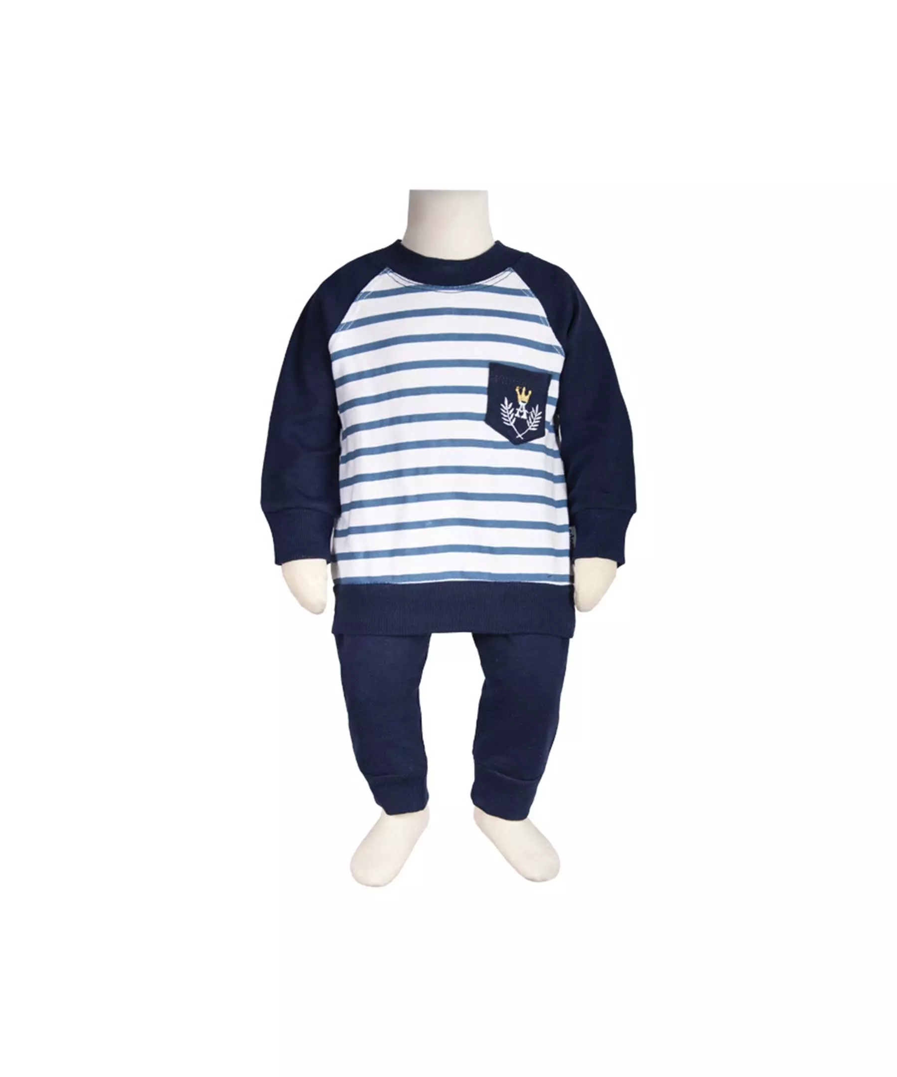 Baby Jongens Kledingset – Groen Gestreept