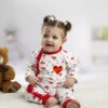 Baby Meisjes Jumpsuit met Hoedje en Lange Mouwen