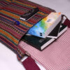 Traditionele Oranje Crossbody Tas – Gestreepte Stof