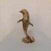 Decoratief Messing Dolfijn Beeld – Mariene Leven Sculptuur