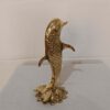 Decoratief Messing Dolfijn Beeld – Mariene Leven Sculptuur