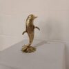 Decoratief Messing Dolfijn Beeld – Mariene Leven Sculptuur