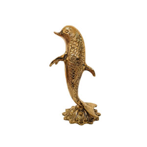 Decoratief Messing Dolfijn Beeld – Mariene Leven Sculptuur